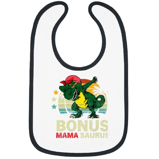Dinosaur Pet Bonus Mama Saurus TRex Mamasaurus Stepmom Bibs