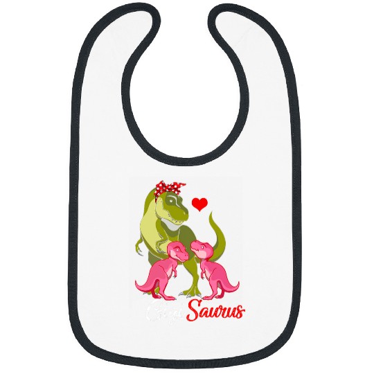 Dinosaur Pet Gigisaurus Trex Gigi Mom Saurus Dinosaur Matching Family Bibs
