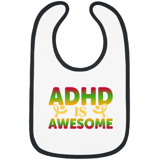 ADHD Ribbon Mental Health Matters is ADHD Support is ADHD Gifts Bibs