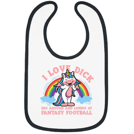 Unicorn Pet I Love Dicking Around Unicorn Fantasy Football Loser Trophy Bibs