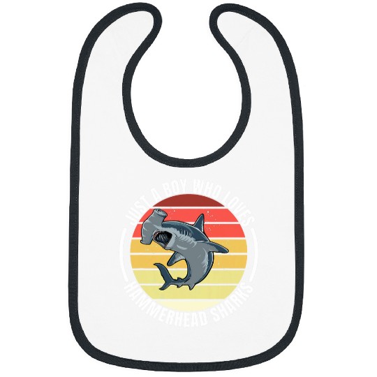 Hammerhead Shark Hammer Hear Shark Lover Sea Biologist 3 Bibs