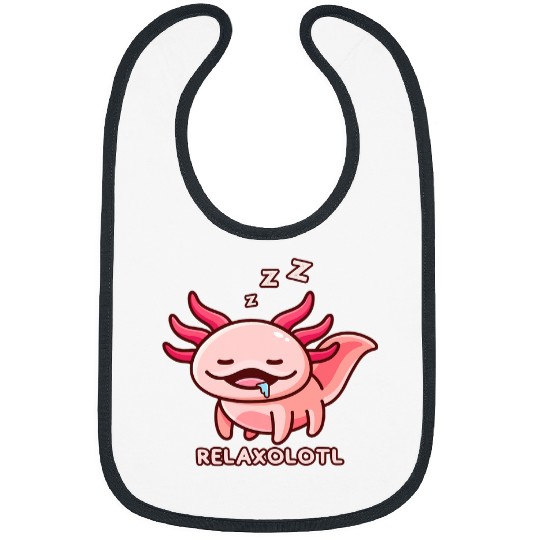 Axolotls Pet Adorable Amphibia Mexican Salamander RelAxolotls Bibs