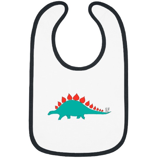 Dinosaur Pet Cute Stegosaurus Dinosaur Cool Illustration Classic Bibs