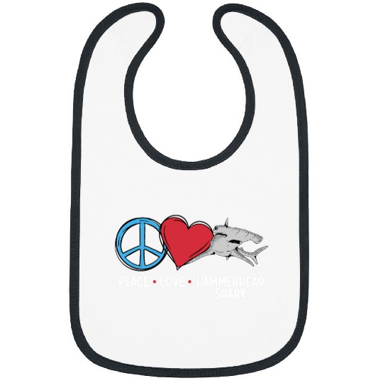 Hammerhead Shark Hammer Hear Shark Lover Sea Biologist 1 Bibs