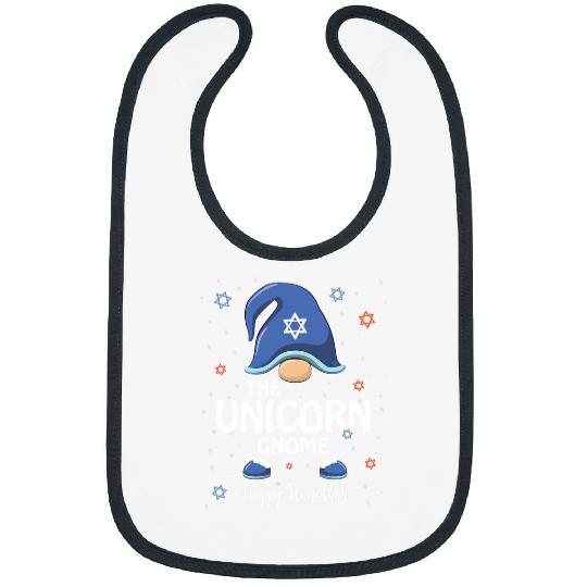 Unicorn Pet Gnome Funny Hanukkah Family Matching Pajama 56 Bibs