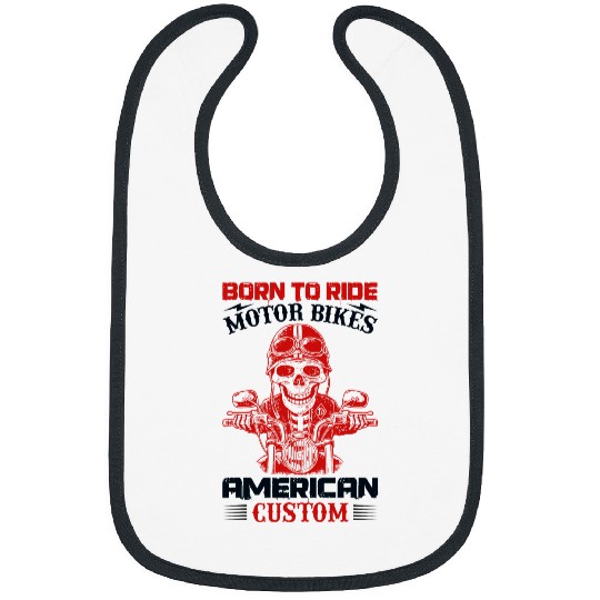 Chopper Cruiser Motorbike Skeletons Rider Biker Bibs
