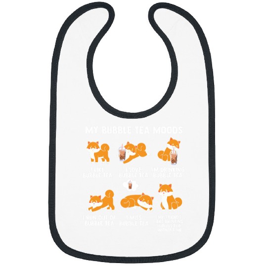 My Bubble Tea Moods Shiba Inu Dog Boba Tea Bibs