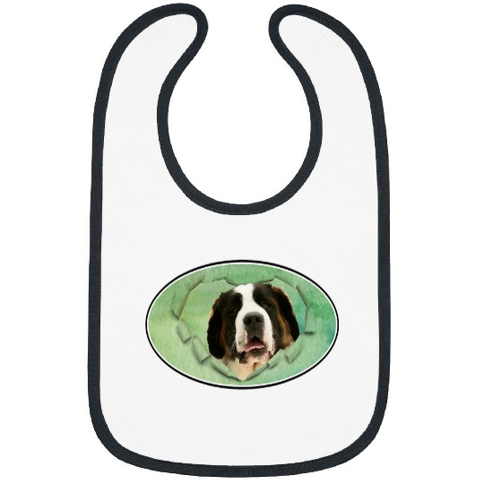 Watercolor Dog Saint Bernard Bibs