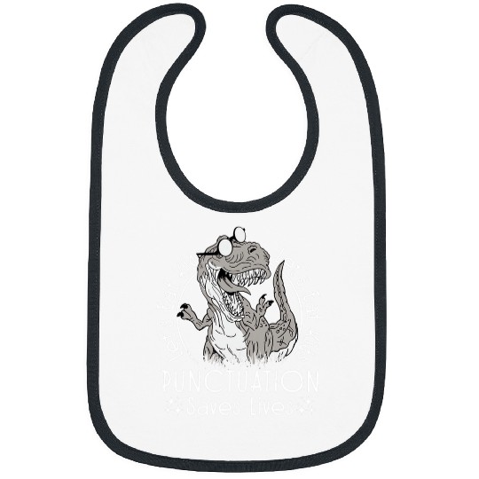 Dinosaur Pet English Grammar Dino Lets Eat Kids Punctuation Saves Lives Bibs