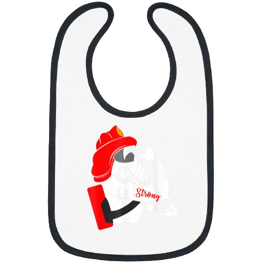 Womens Thin Red Line Strong Woman Firefighter Bibs