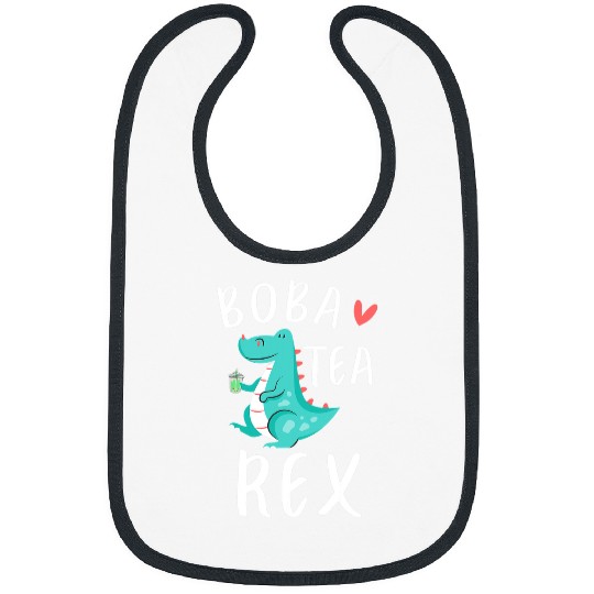 Dinosaur Pet Boba Tea Dino Dinosaurs Bubble Pearl Milk Tea TRex Bibs
