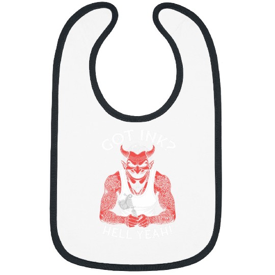 Got Ink Funny Tattoo Devil Hell Yeah Inked Tattooist Bibs