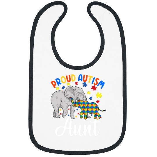 Elephant Mammal Autistic Proud autism Aunt Autistic Nephew Niece Elephant Autism Bibs