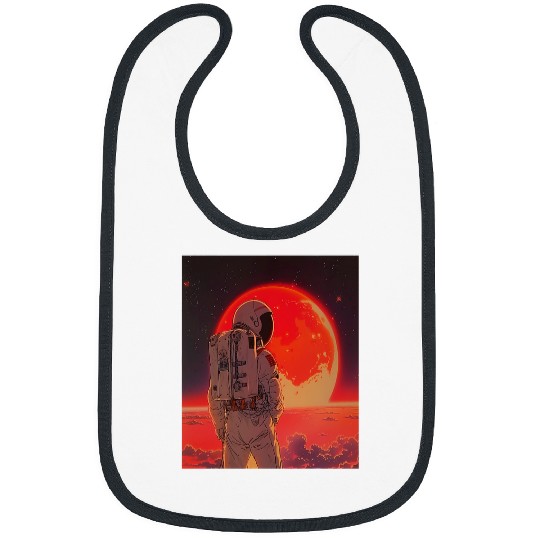 Retro 1990s Japanese Anime Space Astronaut Sun Rising Art 4 Bibs