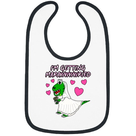 Dinosaur Pet Im Getting Marawwwwried Bride Dinosaur Engagement Wedding Bibs