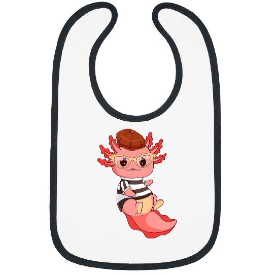 Axolotls Pet Beatnik Kawaii Axolotls Funny Mexican Salamander Vintage Bibs