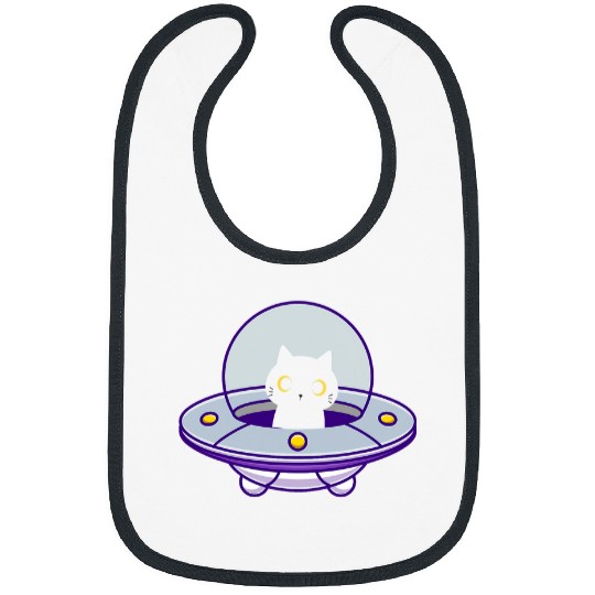 Aliens UFO Space Cat Ufo Believer Bibs