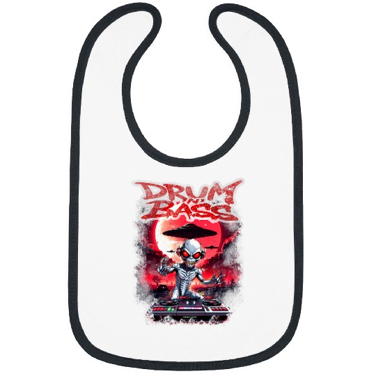 Aliens UFO Drum N Bass Alien Galaxy Hardstyle Raver Hakke Hardcore Bibs