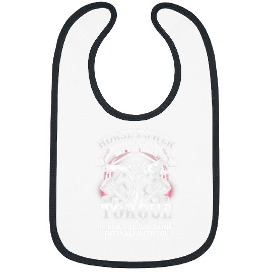 Horse Pet Funny Car Mechanic  Horsepower Torque Gift Mens Bibs