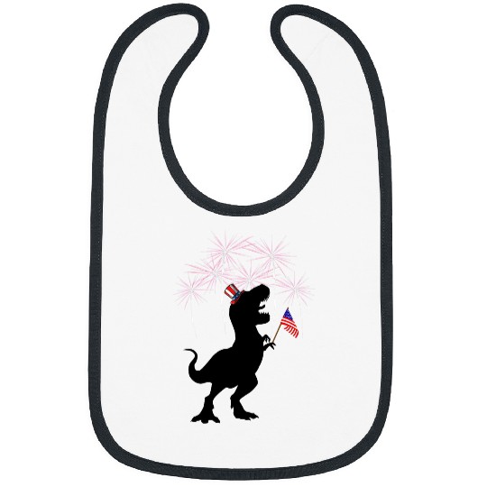 Dinosaur Pet 4th of July Amerisaurus rexs TRex Fireworks Patriotic 21 Bibs