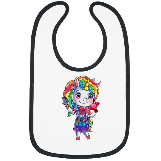 Unicorn Pet Hairdresser I Love My Job Hairdresser Bibs
