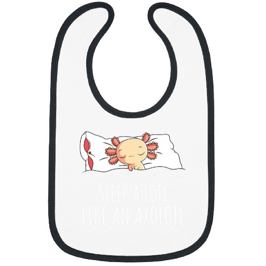 Axolotls Pet Sleeping Axolotls Pyjamas Mexican Salamander Lover Napping Bibs