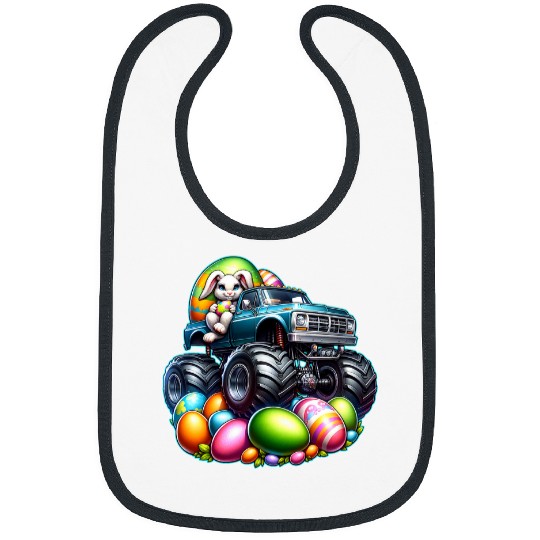 Dinosaur Pet Kids Boys Happy Easter TRex Monster Truck Easter Egg Hunt 6 Bibs