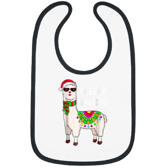 Llama Pet Fleece Feliz Navidad Llama Christmas Cute xmass 9 Bibs