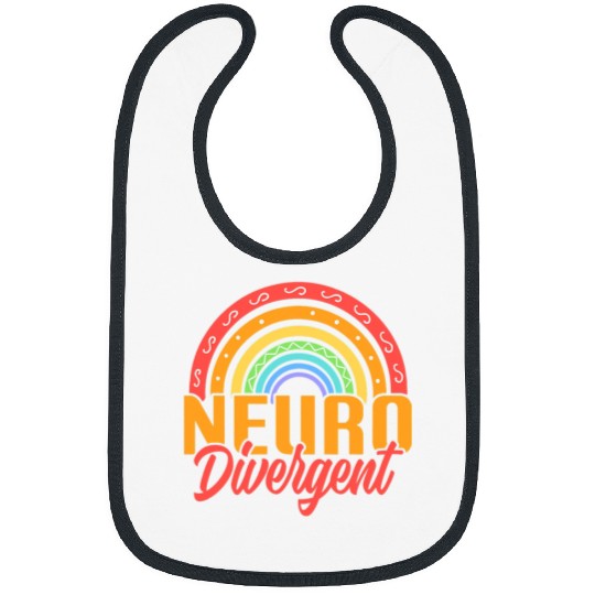ADHD Ribbon Neurodivergent Rainbow Mental Health Support Bibs