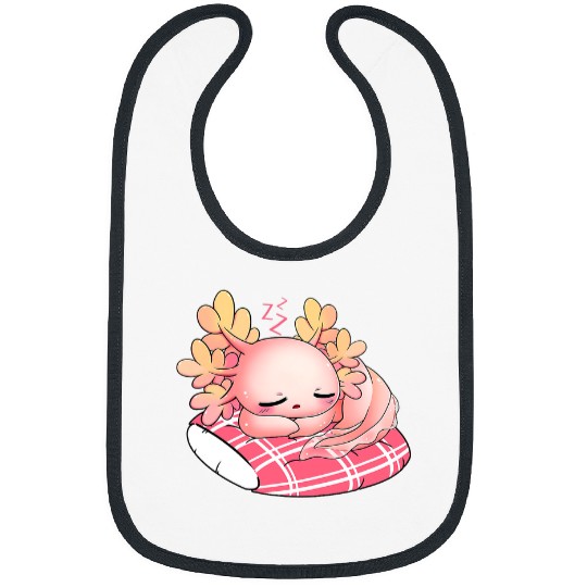 Axolotls Pet Sleeping Axolotls Funny Mexican Salamander Lover Napping Bibs