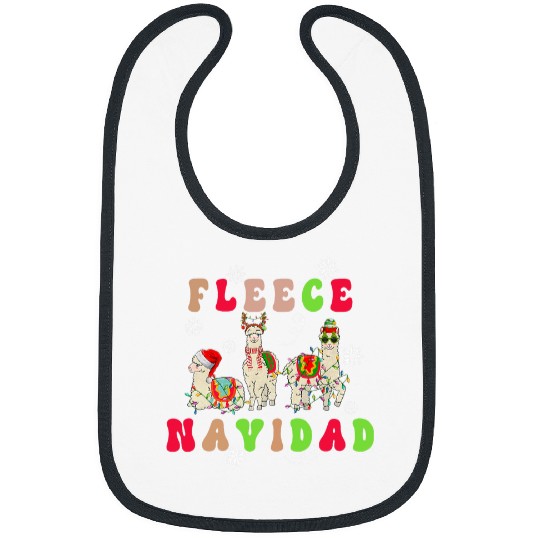 Llama Pet Fleece Feliz Navidad Funny Christmas Cute Llama xmass Gifts Bibs