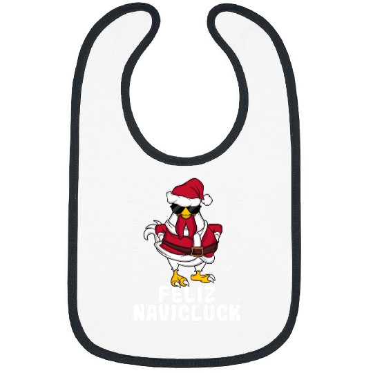 Chicken Pet Feliz Navicluck Farmer Feliz Navidad Funny Chicken Christmas Bibs