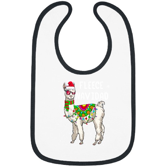 Llama Pet Fleece Feliz Navidad Llama Christmas Cute xmass Gift Bibs
