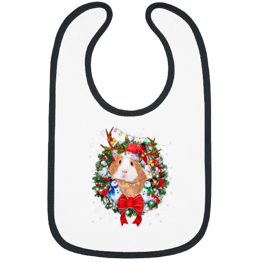 Guinea Pig Pet Christmas Wreath Decoration xmass Pajamas Bibs