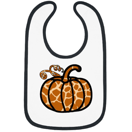 Giraffe Pet Animal Print Giraffes Print Pumpkin Fall Halloween Party Bibs