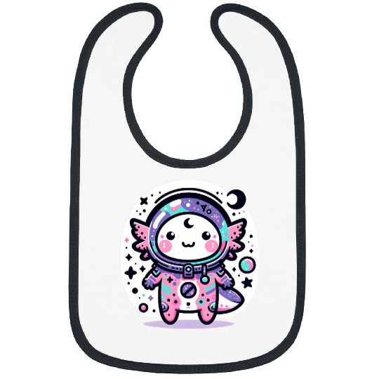 Axolotls Pet Kawaii Astro Axolotls Exploring Cosmic Galaxies 1 Bibs