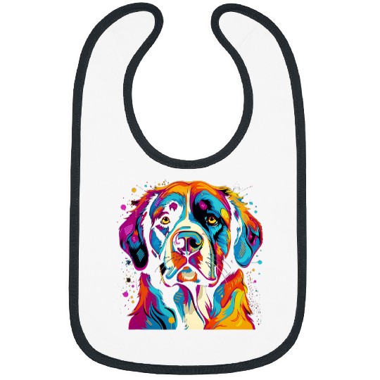 Saint Bernard Dog Men Women Kids 1 Bibs