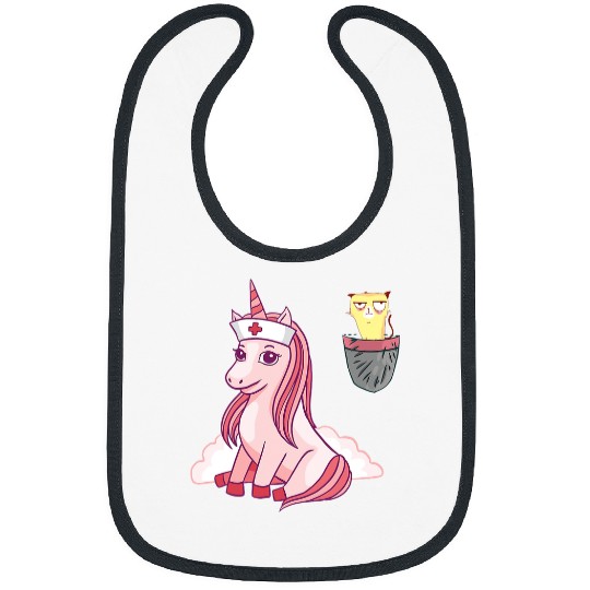 Unicorn Pet Grumpy Pocket Cat Unicorn Meowgical nurses Caticorn Gift Pet Bibs
