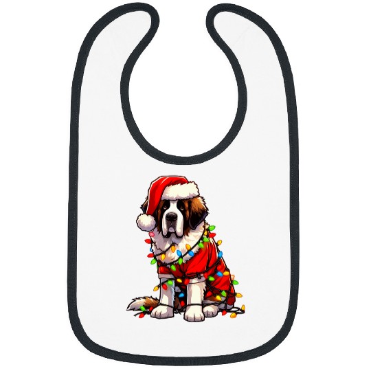 Saint Bernard Christmas Costume For Lover Dog Bibs
