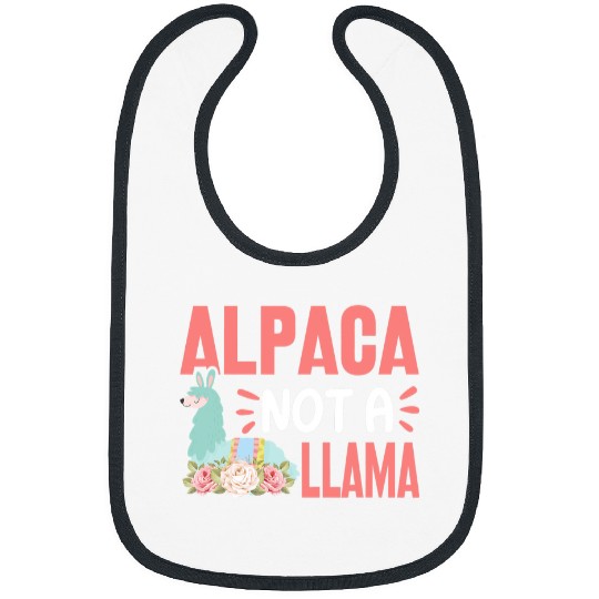 Llama Pet Not a Llama Funny Alpaca Lover Saying Bibs