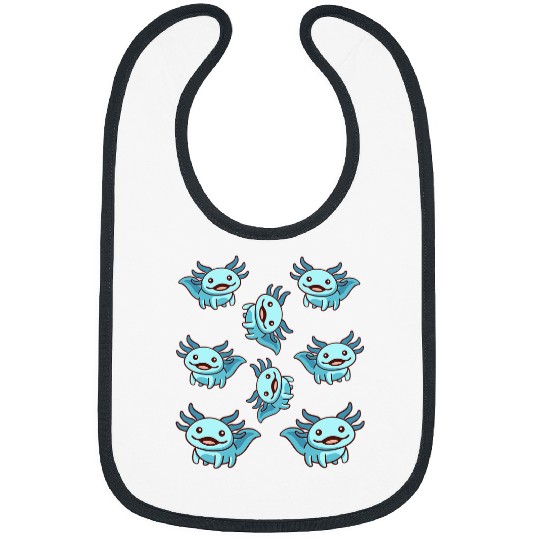 Axolotls Pet Kids Boys Salamander Blue Axolotls Bibs