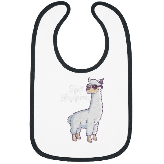 Llama Pet Spit Happens Llama Alpaca Camelid Distressed Bibs
