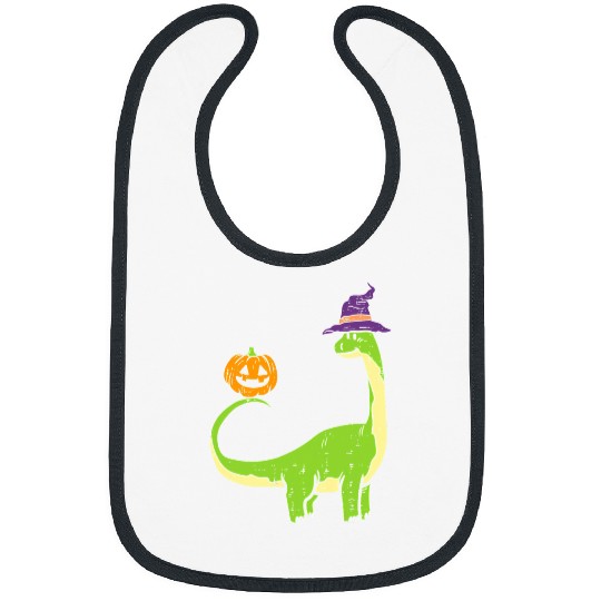 Dinosaur Pet Brachiosaurus Witch Pumpkin Halloween Dinosaur Brontosaurus 2 2 Bibs