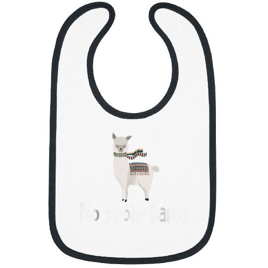 Llama Pet No ProbLlama Cute Llama Alpaca Funny Graphic Plus Size Bibs