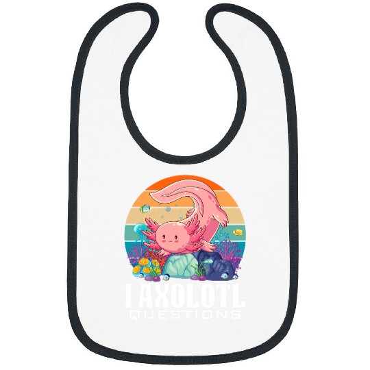 Axolotls Pet Retro vintages I Axolotls Questions Salamander Lover Kids Boys Bibs