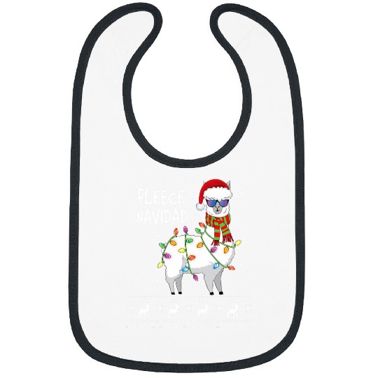 Llama Pet Fleece Feliz Navidad Llama Christmas Bibs