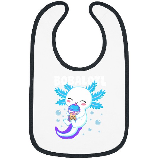 Axolotls Pet Bobalotl Salamander Axolotls Drinking Boba Tea Bubble Milk Bibs