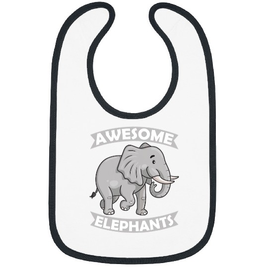 Elephant Mammal Awesome Elephants Zoo Circus Elephant conservative Bibs
