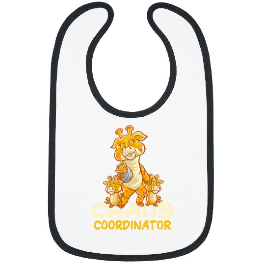 Giraffe Pet Mom Chaos Coordinator Mommy Mama Mothers Day Bibs