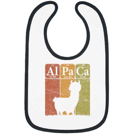 Llama Pet Periodic Table Elements Llama Alpaca vintages 4 Bibs